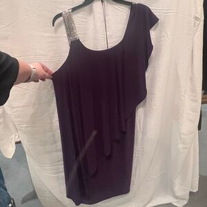 Size 14 - Elegant Purple One-Shoulder Dress